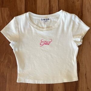 I.AM.GIA white Top with Pink Detail